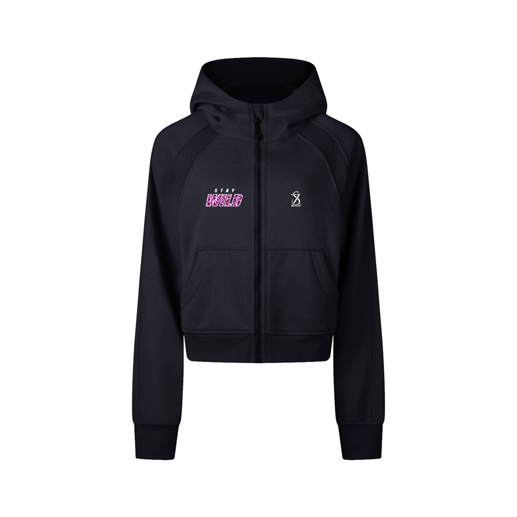 Cropped Zip-Through Hoodie