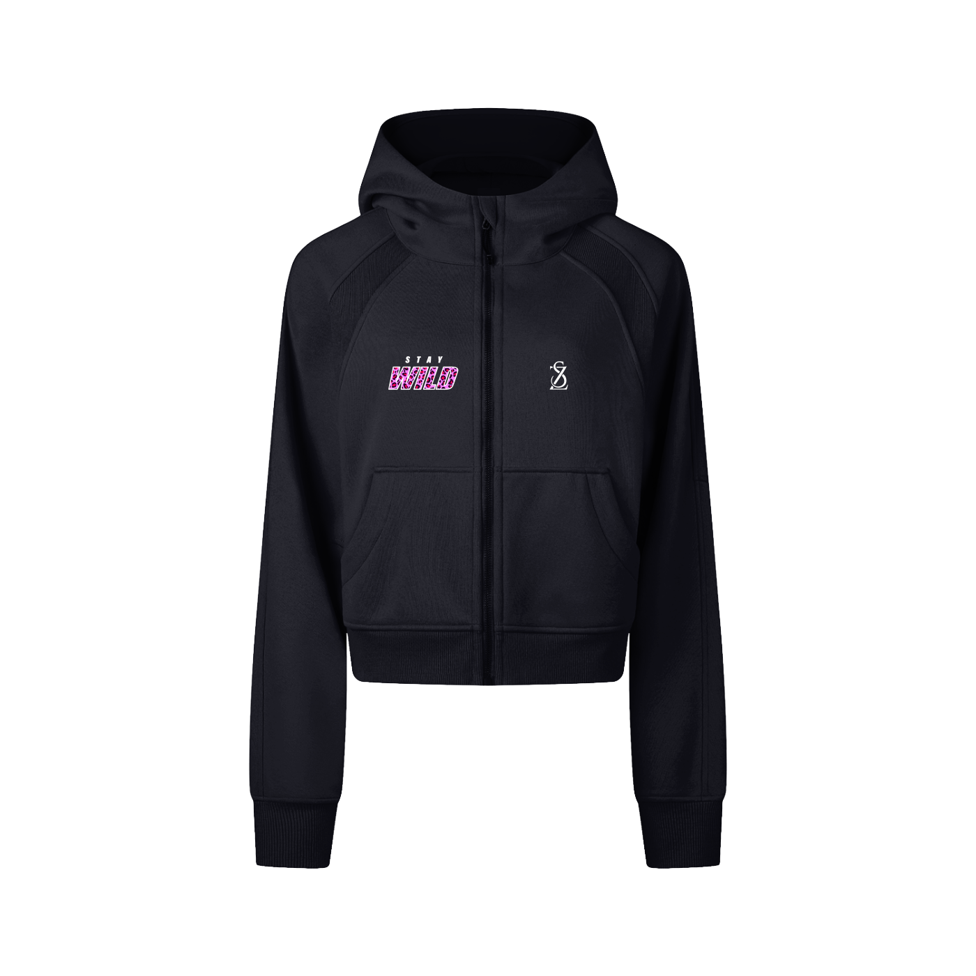 Cropped Zip-Through Hoodie