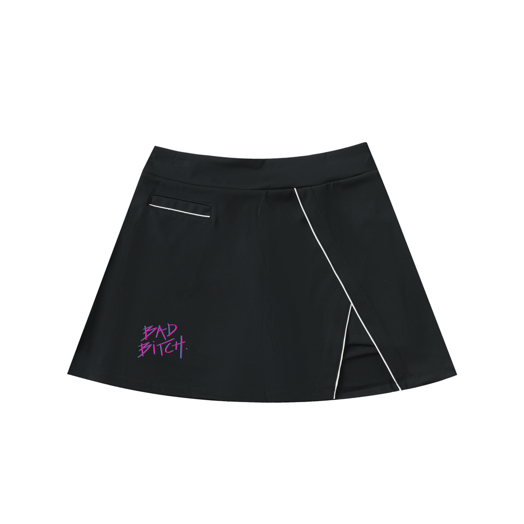 High-Waist Pocketed A-Line Skirt