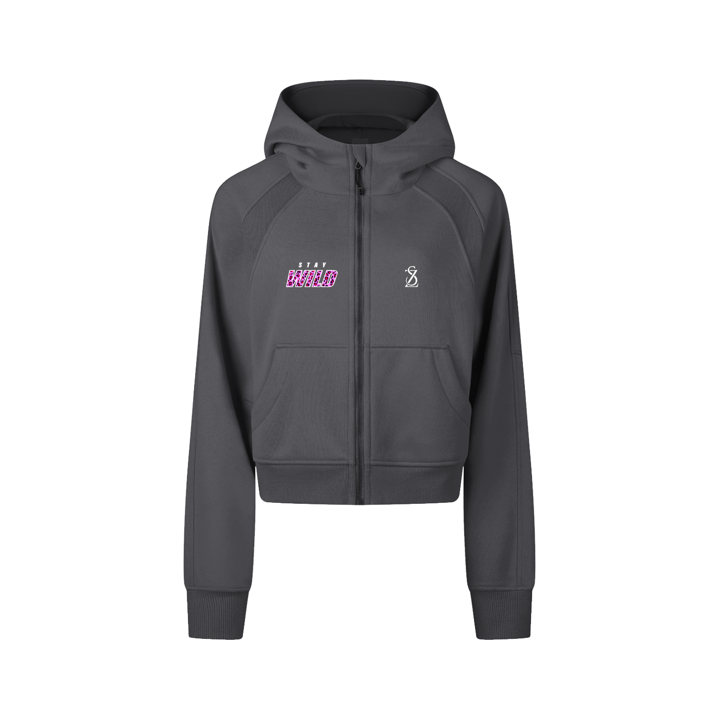 Cropped Zip-Through Hoodie