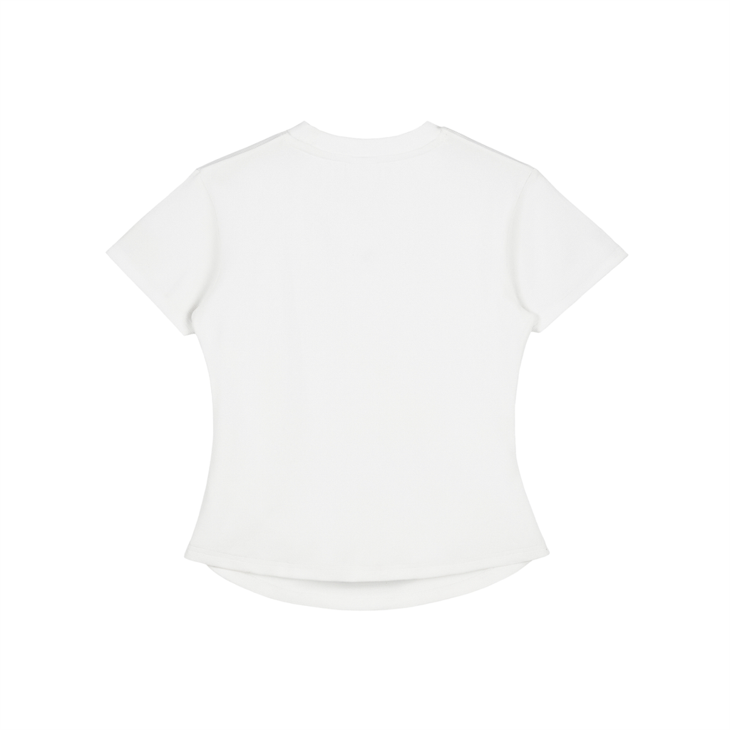 Vintaged-Wash Bodycon Cotton T-Shirt