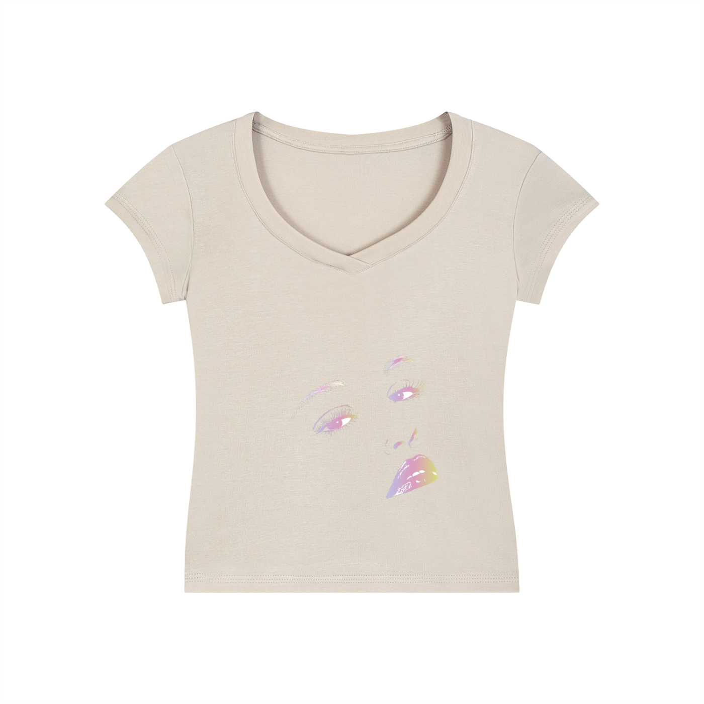 Essential V-Neck Bodycon T-Shirt